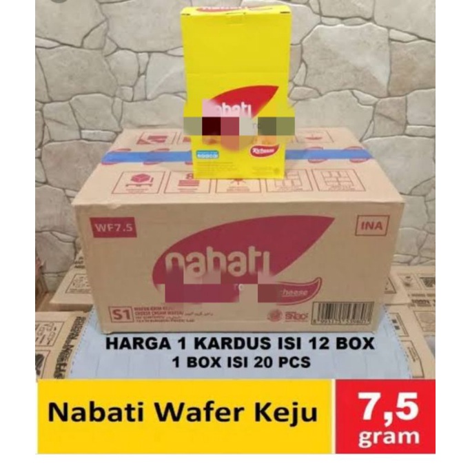 

Nabati Richeese wafer keju 7,5 gram - Harga 1 dus isi 12 box