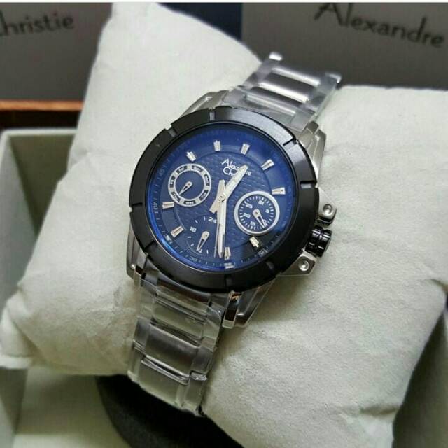 MURAH JAM TANGAN WANITA ALEXANDRE CHRISTIE 6226 BLACK SILVER ORIGINAL