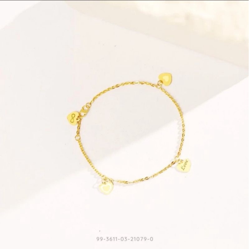 GELANG EMAS ANTAM MURNI 99.99% LOVE 24 KARAT PERHIASAN KENCANA HARTADINATA