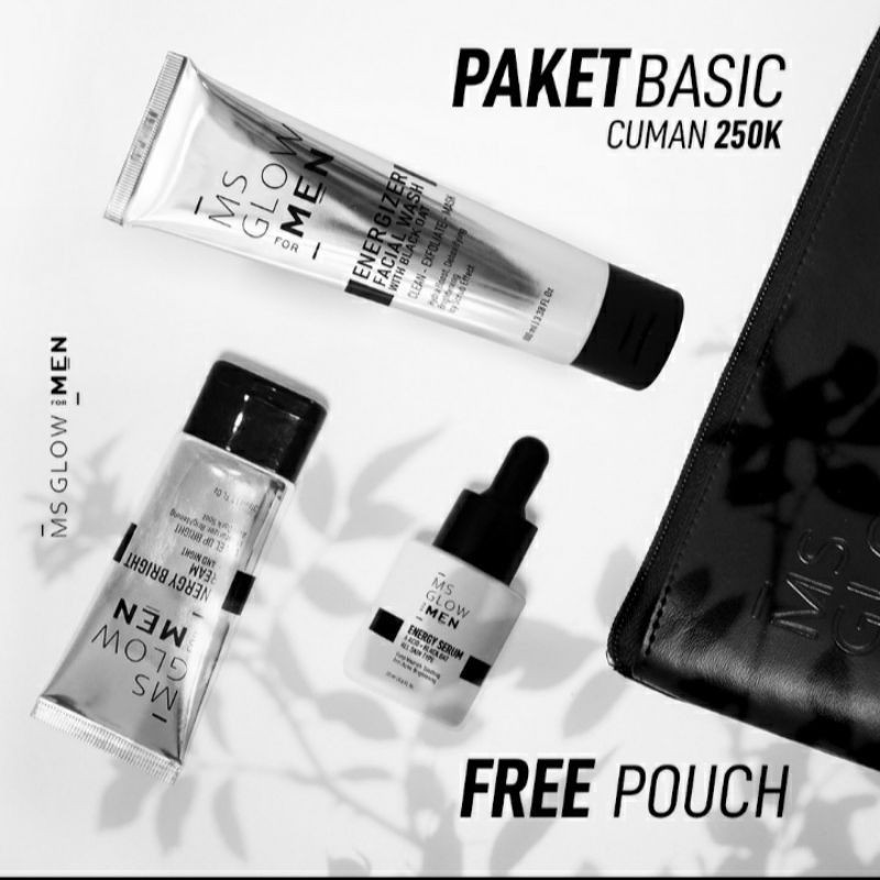 Ms Glow Men Ms glow for men Paket Perawatan Wajah Pria Lengkap Original Facial Wash Cream Body