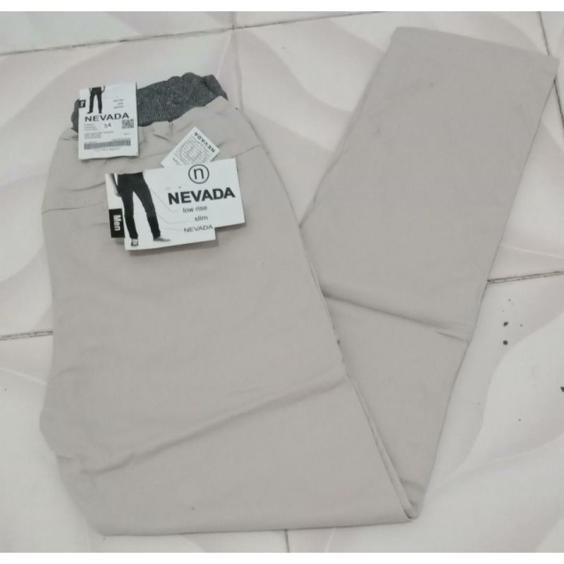 Celana Panjang Pria Chinos Rip Pinggang Karet Slim Melar Katun Premium Qualitiy  NVD Dengan harga Ekonomis