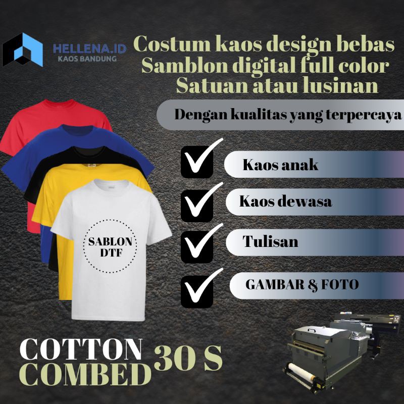 sablon satuan custom bebas Sablon DTF Shopee Indonesia sablon satuan custom bebas Sablon DTF Shopee Indonesia