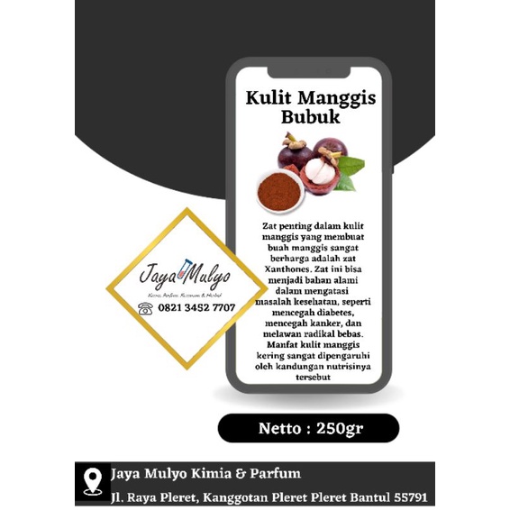 

Kulit Manggis Bubuk (250gr)