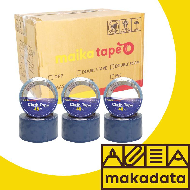 

LAKBAN LINEN / CLOTH TAPE BIRU MAIKATAPE 48MM (1BOX) MURAH