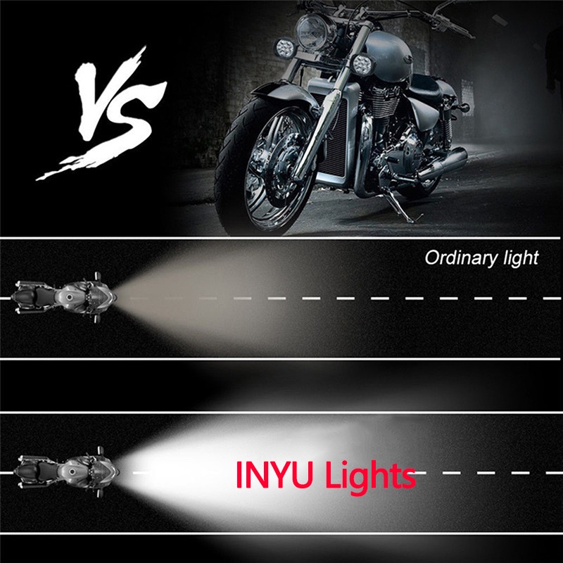 Sepeda Motor 13.5W LED Headlight E-bike Spot Lights Mobil Kabut DRL Eksternal Daytime Running Lights