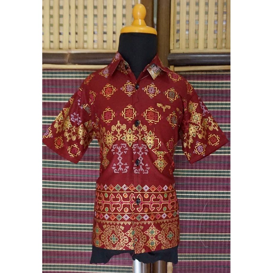 Hem batik anak BAL 13 MARRON
