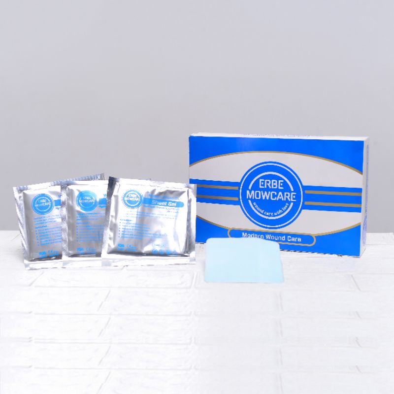 SheetGel hidrogel dressing 10x10 cm erbemowcare ,luka bakar , hidrogel lembaran Urgotul , luka bakar