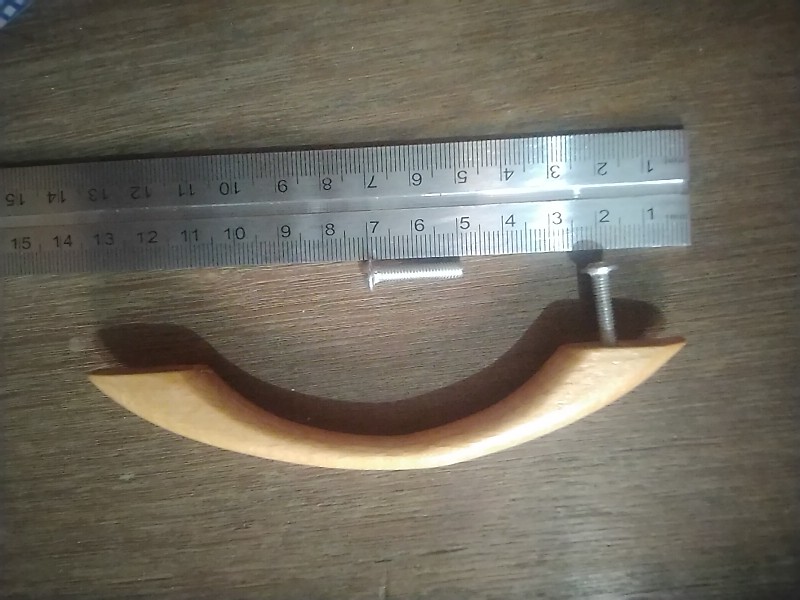 Tarikan Kayu 205 Cokelat Coklat Handle Muda Bulat Laci Pintu Lemari Sabit 64 96 115