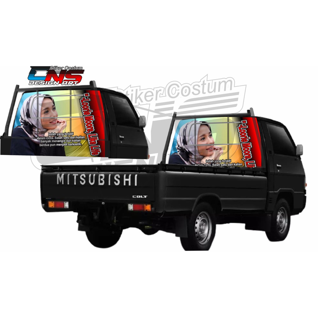 stiker decal belakang pick / stcker decal gegeran pick up costum murah laris keren berkualitas bisa 