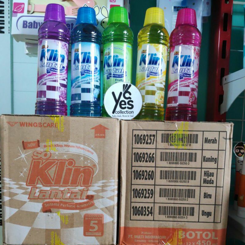 Soklin Lantai botol 450 ml so klin sabun aroma rose apel lemon lavender Mint Merah Hijau Biru Kuning ungu pembersih rumah aromatik mop