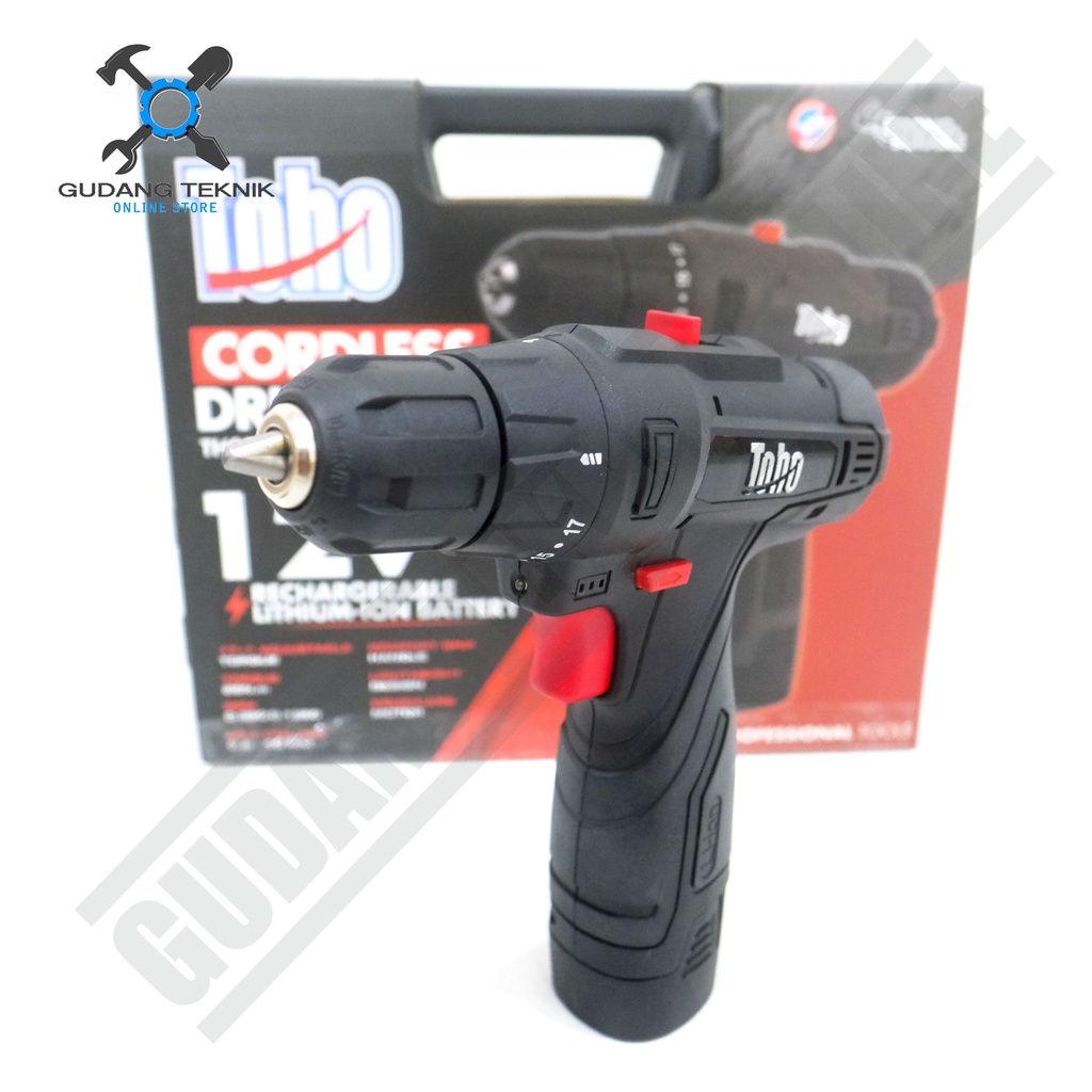 Mesin Bor Tangan CORDLESS 10mm TOHO TH0750 12V  / Bor Tangan BATERAI 10V TH 0705 TOHO