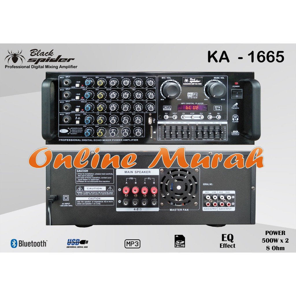 AMPLIFIER BLACK SPIDER KA1665 AMPLI BLACK SPIDER KA 1665 ORIGINAL