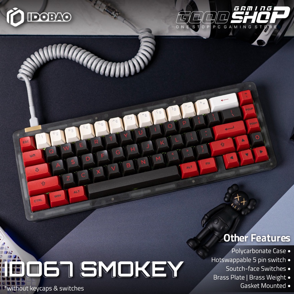 IDOBAO ID67 CRYSTAL OR SMOKEY KEYBOARD KIT 65% (GASKET MOUNT VERSION)