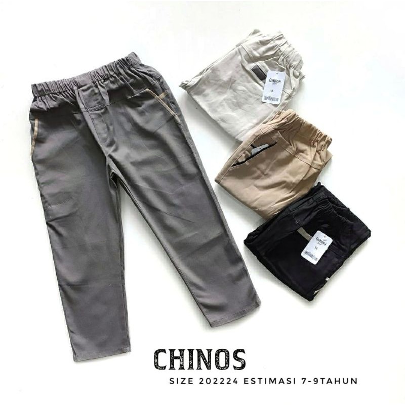 Usia 7-8/9 Tahun  Celana Anak Laki Panjang Chinos Chino Bahan Nyaman Dipakai sikecil Size 20 22 24