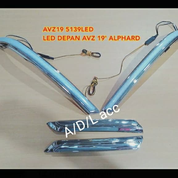 lampu led DRL depan headlamp + grille all new avanza /xenia / veloz 2019 2020 2021 model alphard + RUNNING SEIN