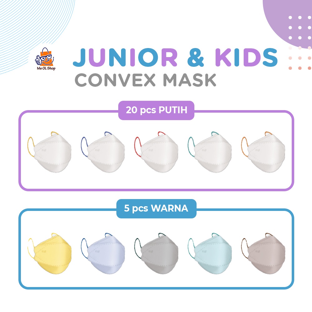 MASKER SENSI CONVEX ANAK KIDS JUNIOR ISI 25PCS