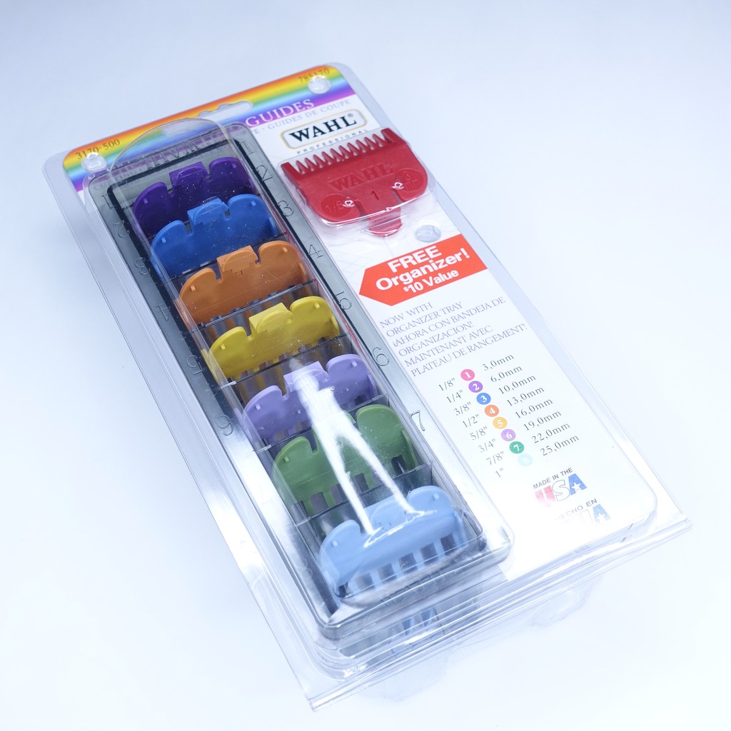 COMB GUARD SET WAHL RAINBOW SISIR RAMBUT ALAT CUKUR RAMBUT CLIPPER SEPATU CLIPPER