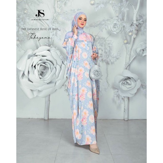 The Japanese Rose Of Raya Kaftan by Jawhara Syari
