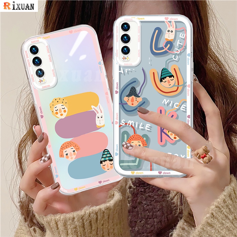 Soft Case TPU Transparan Motif Kartun Untuk VIVO Y12s Y20s Y20i Y33S Y15S Y15A Y21T Y21S Y11 Y12 Y15 Y17 Y91C Y19 Y30 Y85 Y51 V23