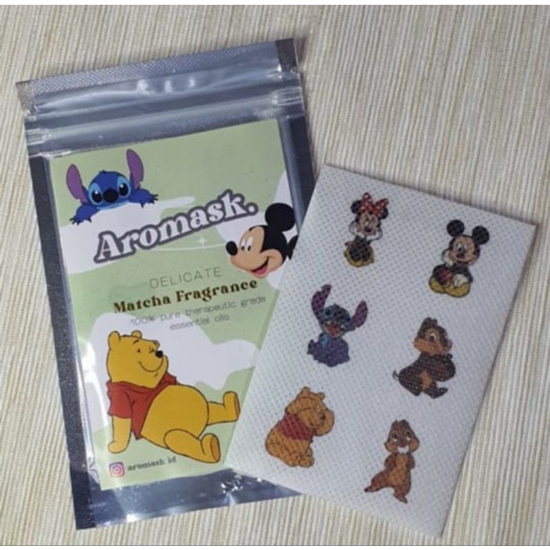 Stiker Masker Aromask aroma Matcha