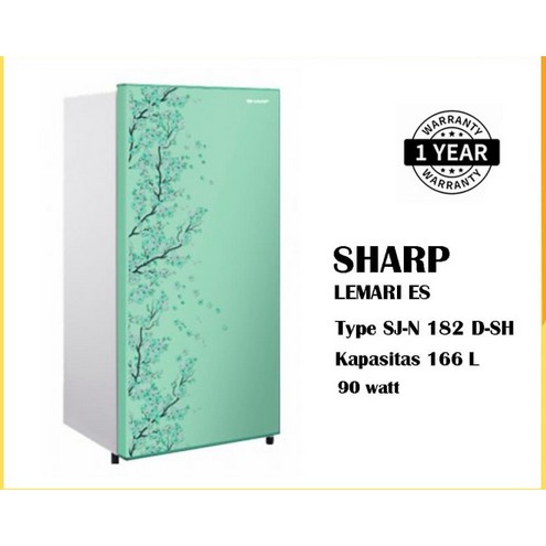 Kulkas sharp SJ-N182D-SH SB SP 1 pintu 166 liter 90 watt