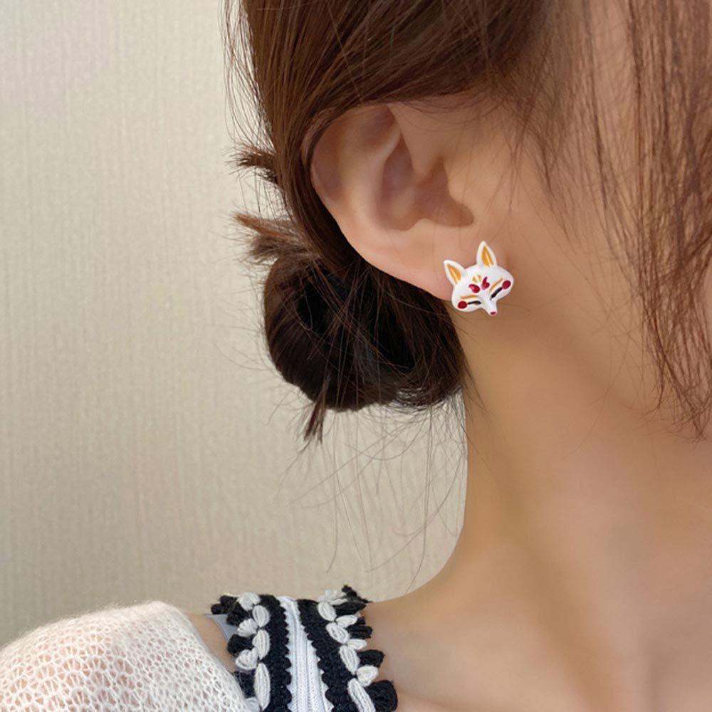 Mxbeauty Wanita Anting Tusuk Lucu Manis Untuk Gadis Hewan Jepang Sakura Temperamen Drop Earrings