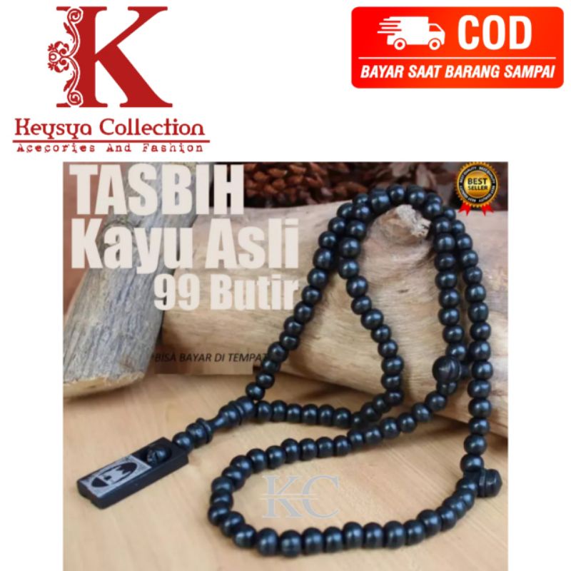 tasbih kayu asli 99 butir &amp; 33 butir.