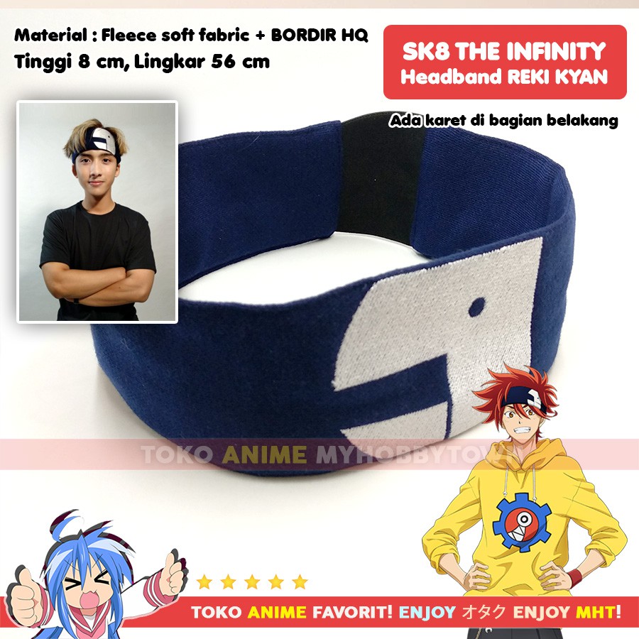 Ikat Kepala Headband Reki Kyan Anime Sk8 The Infinity Cosplay