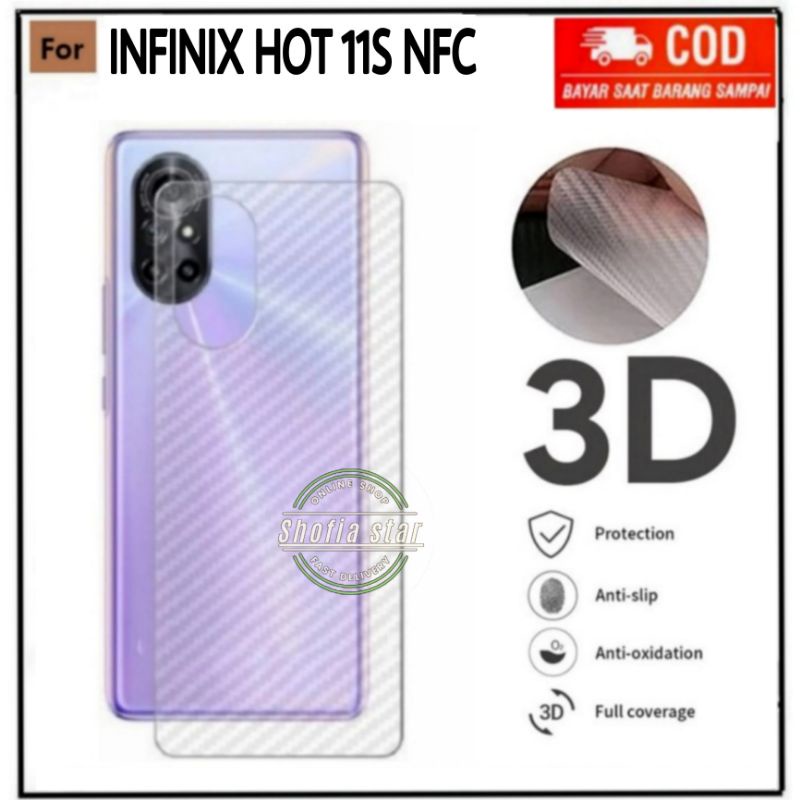 GARSKIN INFINIX NOTE 11 NfC 11S 11 PRO HOT 11 PLAY 11s NFC 11S 11 10 PLAY 10s 10 9 PLAY BACK SKIN PROTECTOR CARBON 3D ANTI GORES BELAKANG