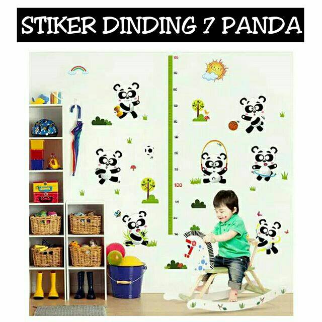 STIKER DINDING 7 PANDA - @Chinpanda.shop