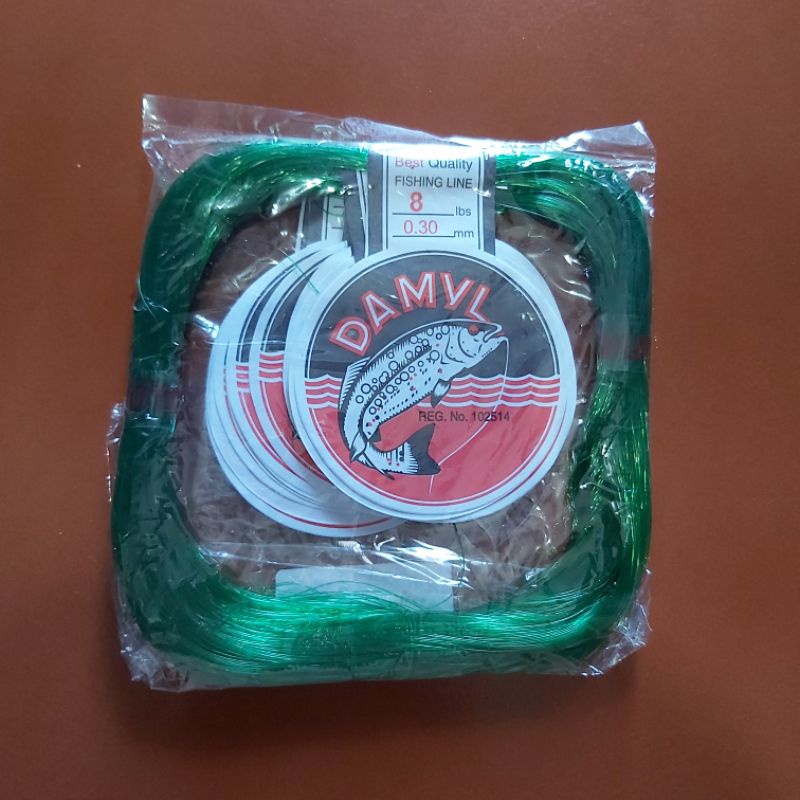 Senar Damyl hijau / tali pancing Damyl hijau no 8 lbs, diameter 0.30mm