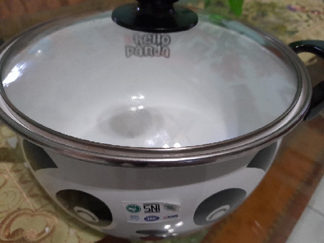 Maspion Hello Panda Panci Enamel 22 Cm