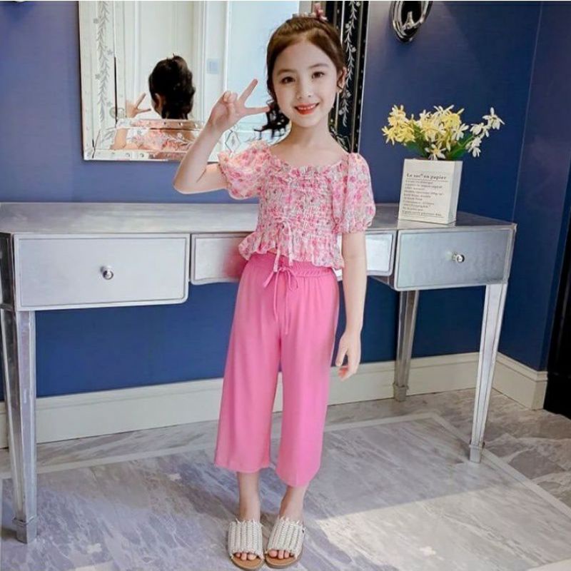 SETELAN BAJU ANAK IMPORT,SETELAN BAJU SABRINA ANAK CELANA PANJANG IMPOR