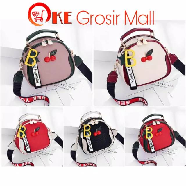 Tas Fashion Cherry 1201 / Tas Selempang / Tas Import Batam / Tas Fashion Cewek / Tas Batam Murah