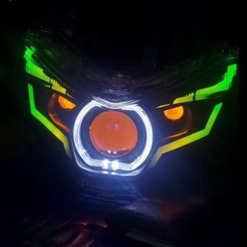 headlamp nmax old modifikasi projie biled dan lampu tembak