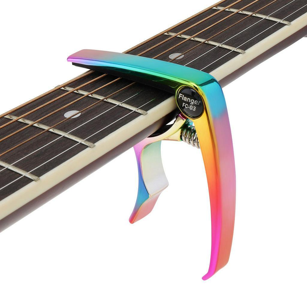 Capo Gitar Bahan Metal Zinc Alloy Warna-Warni Dengan Pin Penarik