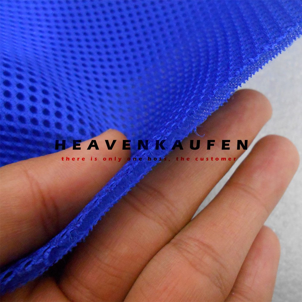 Bahan Busa Jaring Double Mesh - Sandwich Mesh Biru Meteran