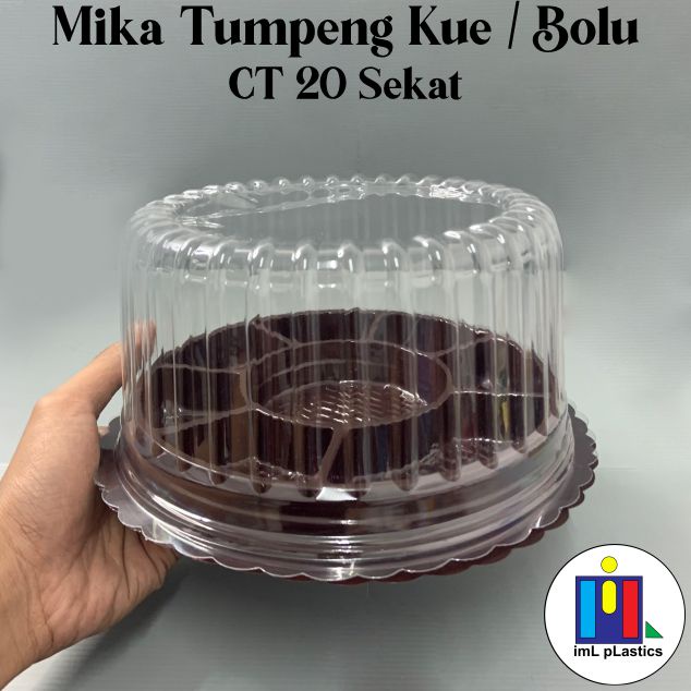 MIKA TUMPENG CT 20 SEKAT / TRAY CAKE TART 20CM / MIKA KUE BOLU SEKAT - set 10 pcs