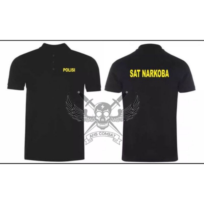 POLOSHIRT KAOS BAJU KERAH SAT NARKOBA SABLON