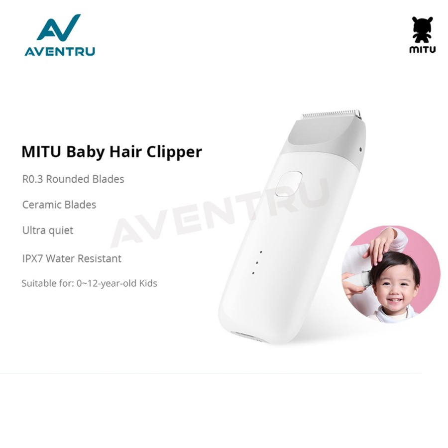 Mitu Baby Hair Clipper Alat Cukur Anak Bayi Portable Waterproof