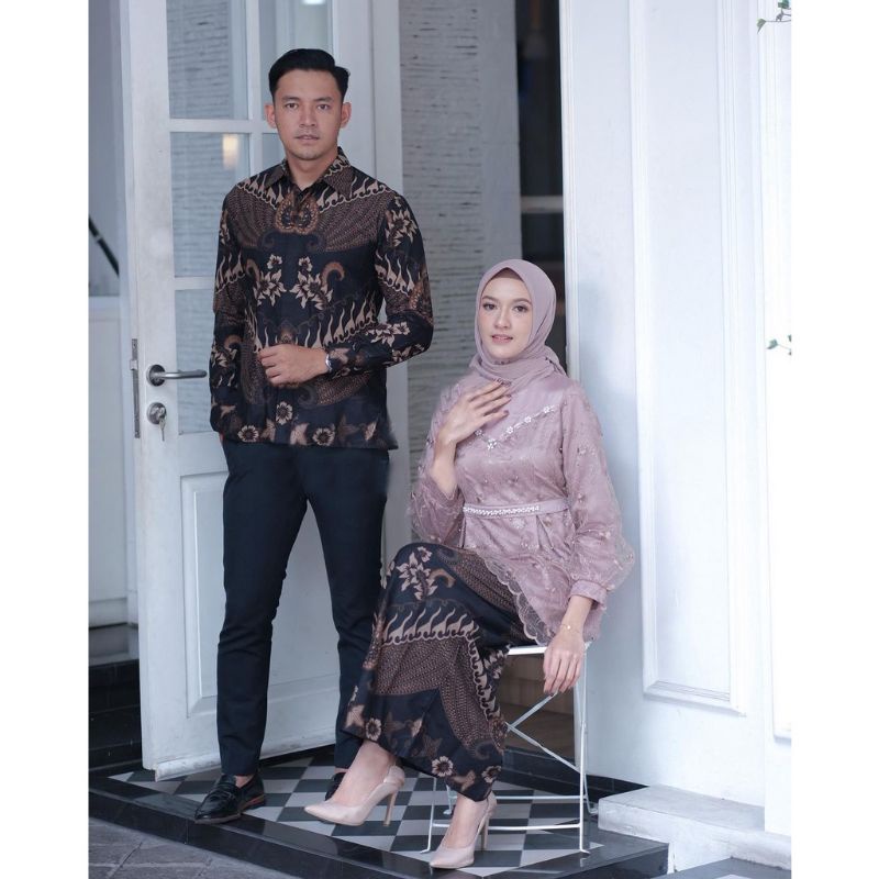 Produk Terbaru - BATIK OFFICIAL SOLO Batik Kebaya Couple Marisa payet mutiara