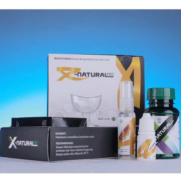 Paket Obat Kesehatan Mata Minus Plus Rabun Jauh Dekat Katarak Silinder X-NATURAL PRO