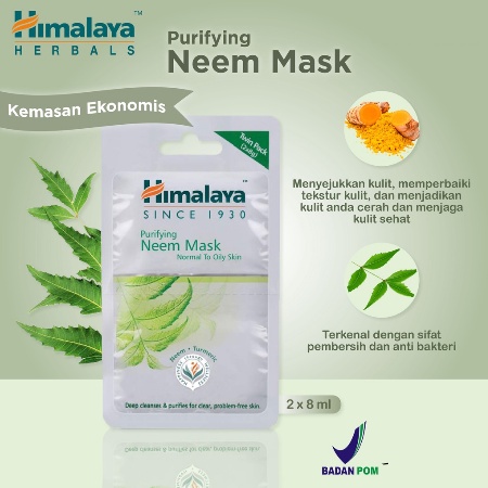 ⭐ BAGUS ⭐ HIMALAYA Neem Mask Sachet 2 X 8ml | Masker Wajah Kulit Berjerawat