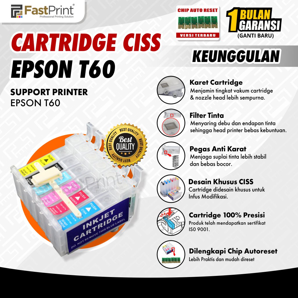 Fast Print Cartridge Ciss Infus Printer Epson T60