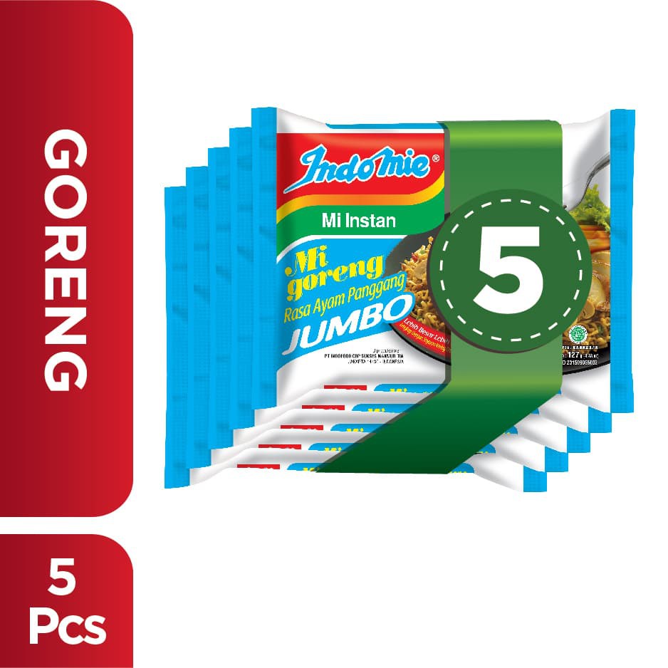 

PROMO 5 PCS - INDOMIE GORENG AYAM PANGGANG JUMBO TERMURAH