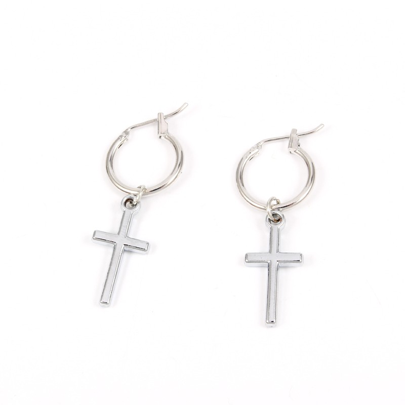 Fashion geometric cross earrings Korean style ladies ear buckle earrings factory wholesale