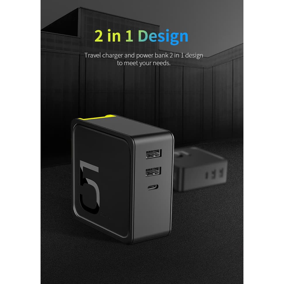 [NEW] 100 ORIGINAL ROCK SUGAR 2IN1 POWERBANK WALL CHARGER ORIGINAL