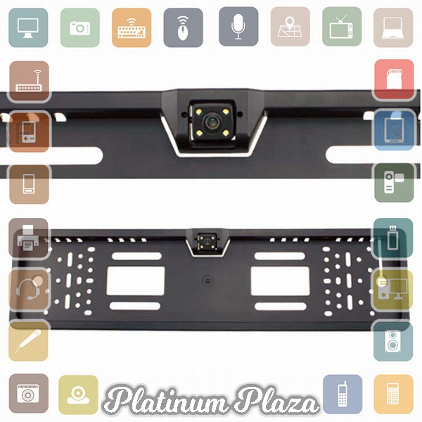 VODOOL Frame Plat Nomor Polisi Kamera Belakang Mobil License Plate Frame - JX9488 - Black`28GQ0G-