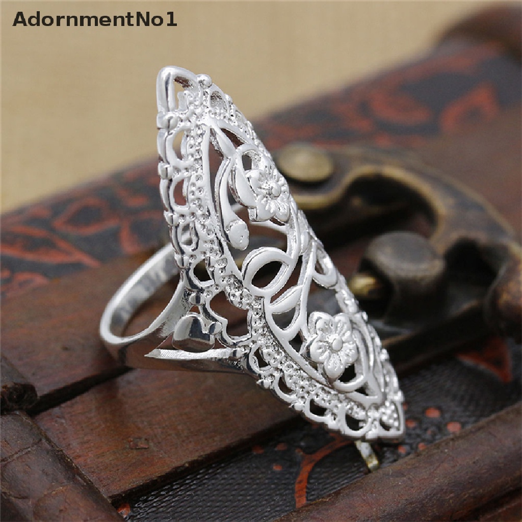 (AdornmentNo1) Cincin Sterling Silver 925 Model Hollow Besar Untuk Wanita