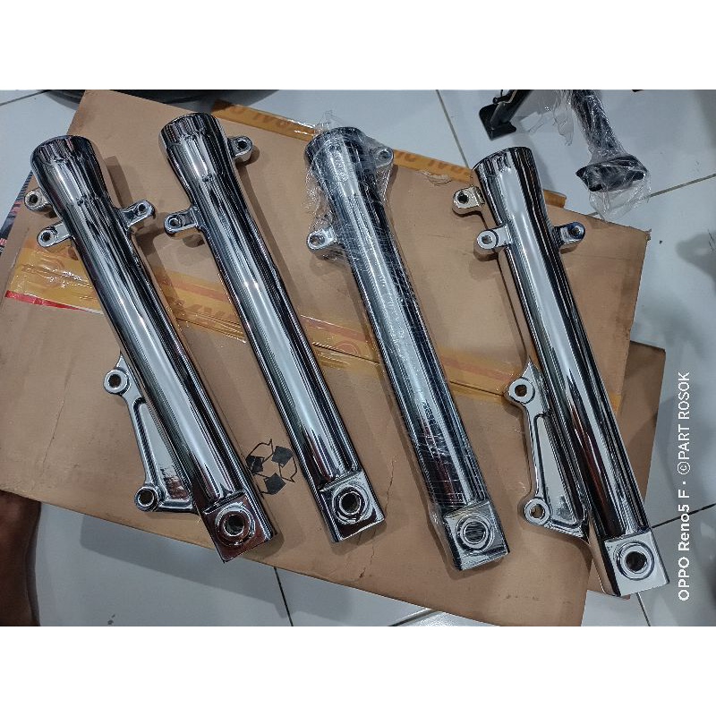 Botom bumbung bottom shock Tiger Revo original chrom bru